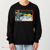 Retro Glacier National Park 80's Bear Graphic 80s Meaningful Gift Women's Sweatshirt thumb 0