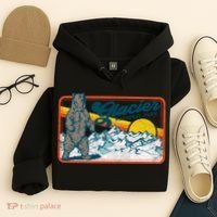 Retro Glacier National Park 80's Bear Graphic 80s Meaningful Gift Hoodie thumb 4
