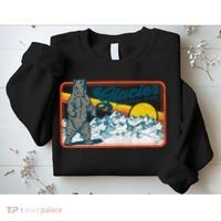 Retro Glacier National Park 80's Bear Graphic 80s Meaningful Gift Sweatshirt thumb 2