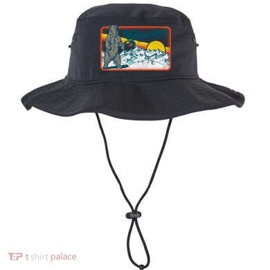 Retro Glacier National Park 80's Bear Graphic 80s Meaningful Gift Bucket Hat
