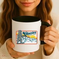 Retro Glacier National Park 80's Bear Graphic 80s Meaningful Gift Coffee Mug thumb 3