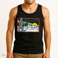 Retro Glacier National Park 80's Bear Graphic 80s Meaningful Gift Tank Top thumb 3