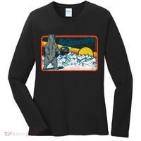 Retro Glacier National Park 80's Bear Graphic 80s Meaningful Gift Women's Long Sleeve Shirt thumb 0