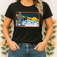 Retro Glacier National Park 80's Bear Graphic 80s Meaningful Gift Women's T-Shirt thumb 2