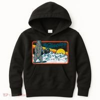 Retro Glacier National Park 80's Bear Graphic 80s Meaningful Gift Kids Hoodie thumb 0