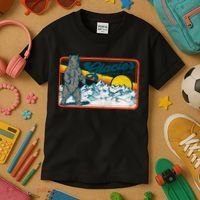 Retro Glacier National Park 80's Bear Graphic 80s Meaningful Gift Kids T-Shirt thumb 3