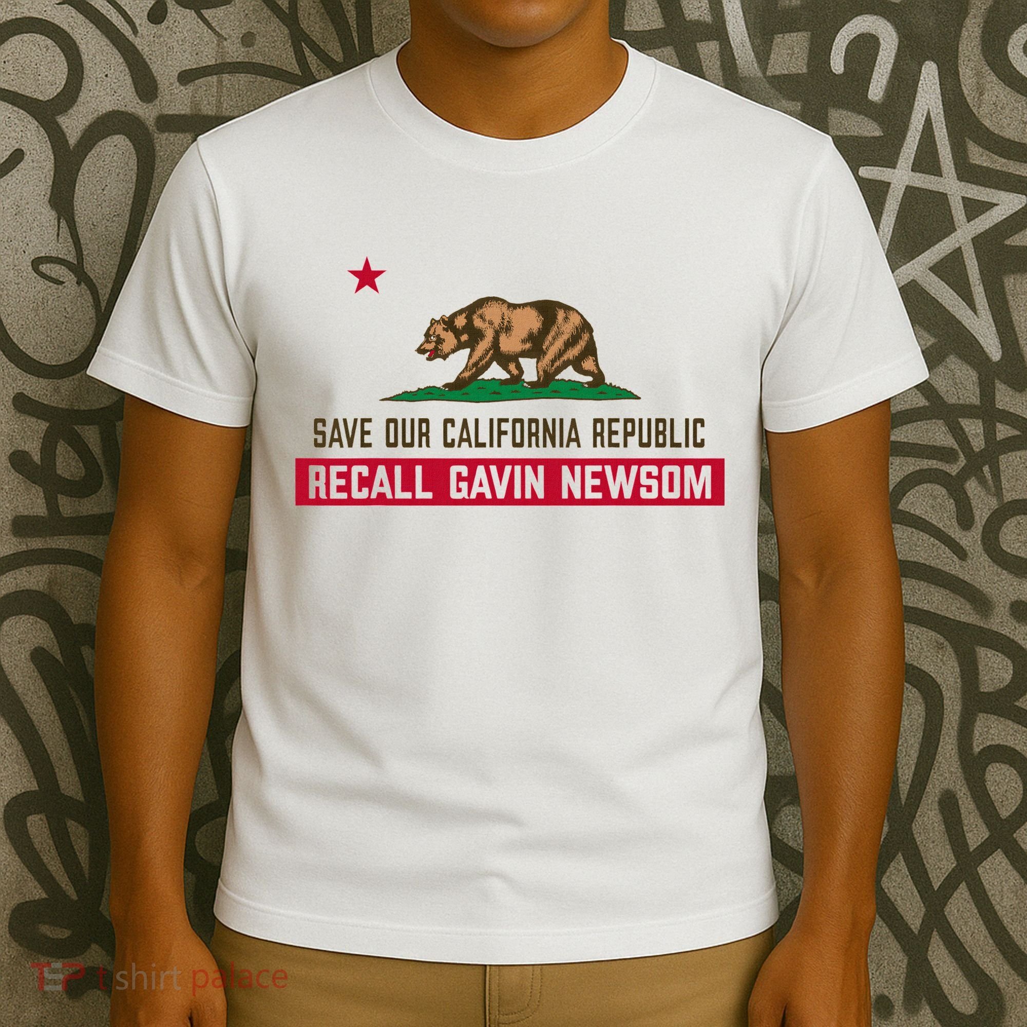 Recall Gavin Newsom Governor Save Our California Republic T-Shirt