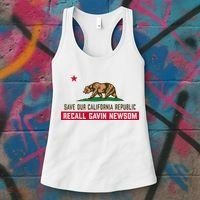 Recall Gavin Newsom Governor Save Our California Republic Women's Tank Top thumb 3