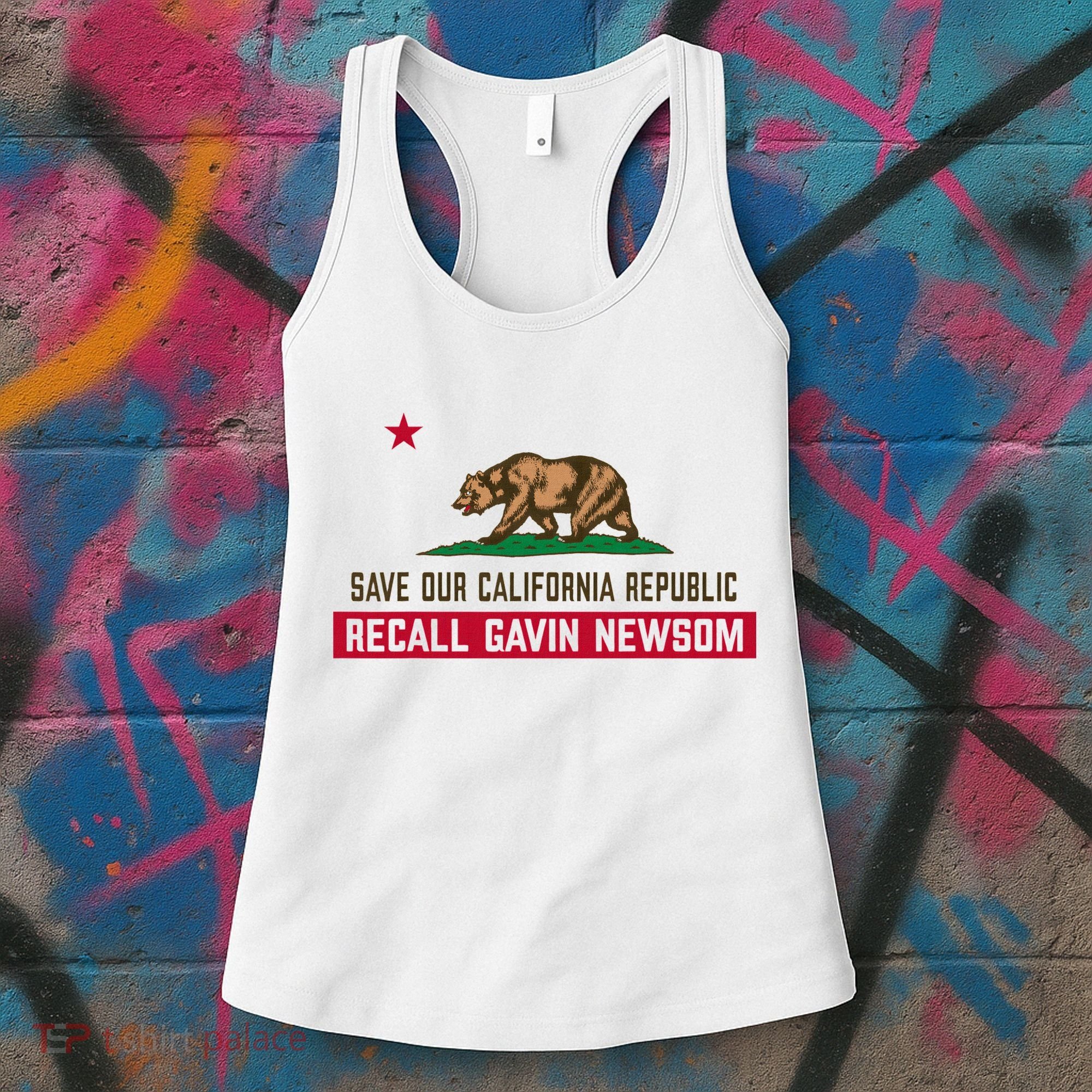Recall Gavin Newsom Governor Save Our California Republic Women's Tank Top