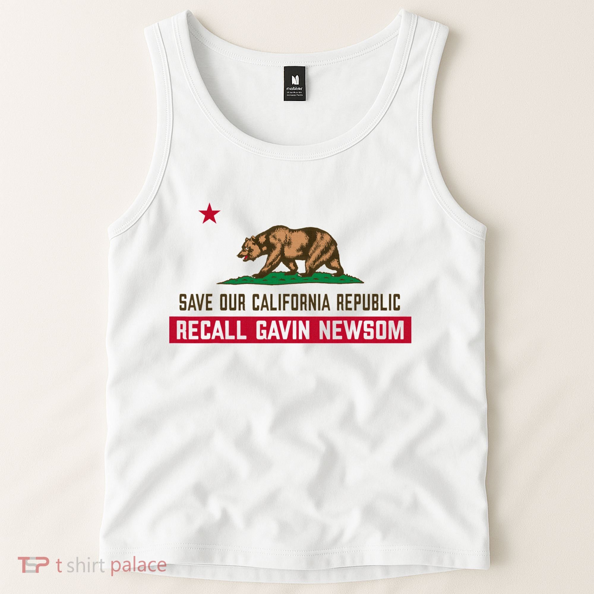 Recall Gavin Newsom Governor Save Our California Republic Tank Top