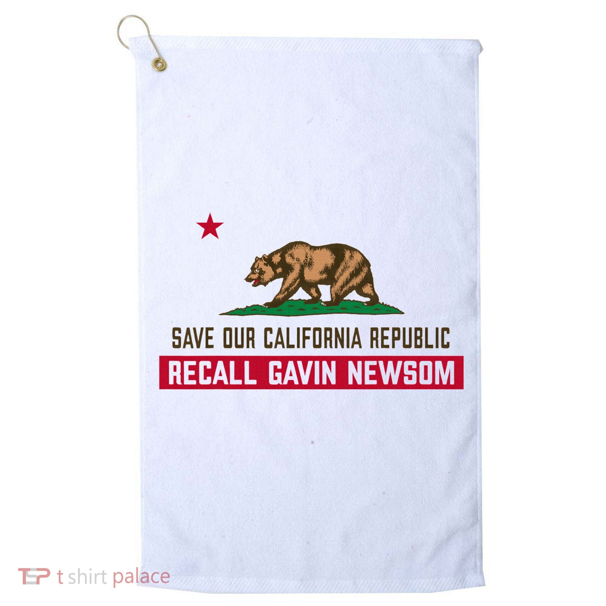 Recall Gavin Newsom Governor Save Our California Republic Golf Towel