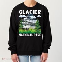 Retro Glacier National Park Hiking & Camping Lover Women's Sweatshirt thumb 0