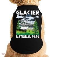 Retro Glacier National Park Hiking & Camping Lover Doggie Tank thumb 0