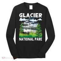 Retro Glacier National Park Hiking & Camping Lover Long Sleeve Shirt thumb 0