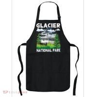 Retro Glacier National Park Hiking & Camping Lover Apron thumb 0