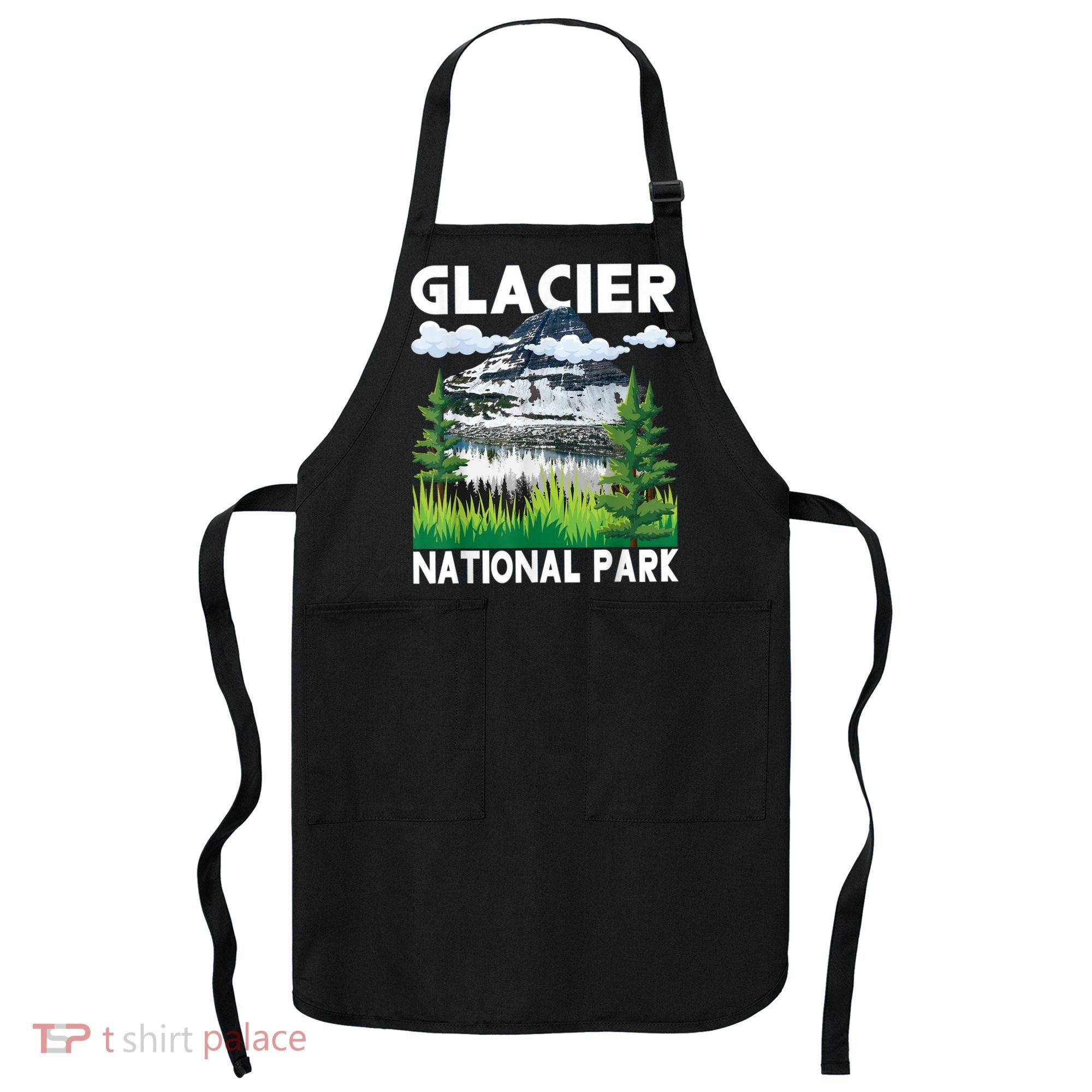 Retro Glacier National Park Hiking & Camping Lover Apron