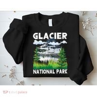 Retro Glacier National Park Hiking & Camping Lover Sweatshirt thumb 2