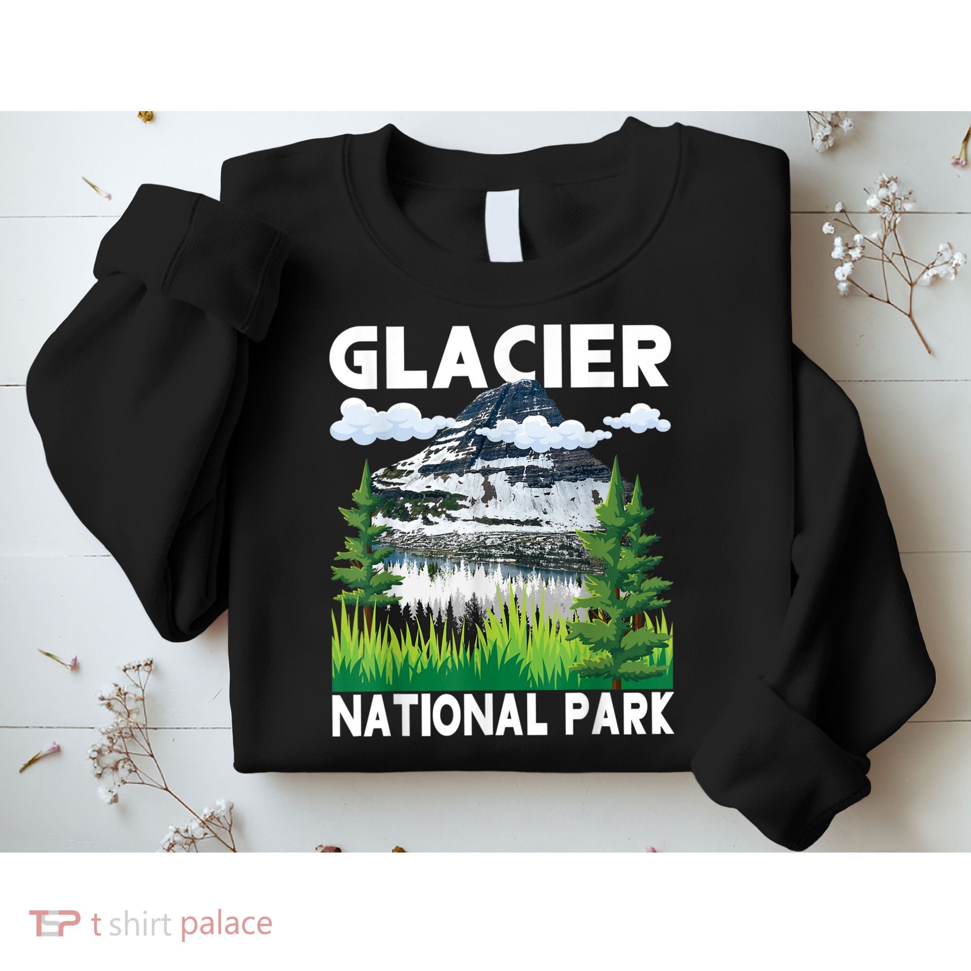 Retro Glacier National Park Hiking & Camping Lover Sweatshirt