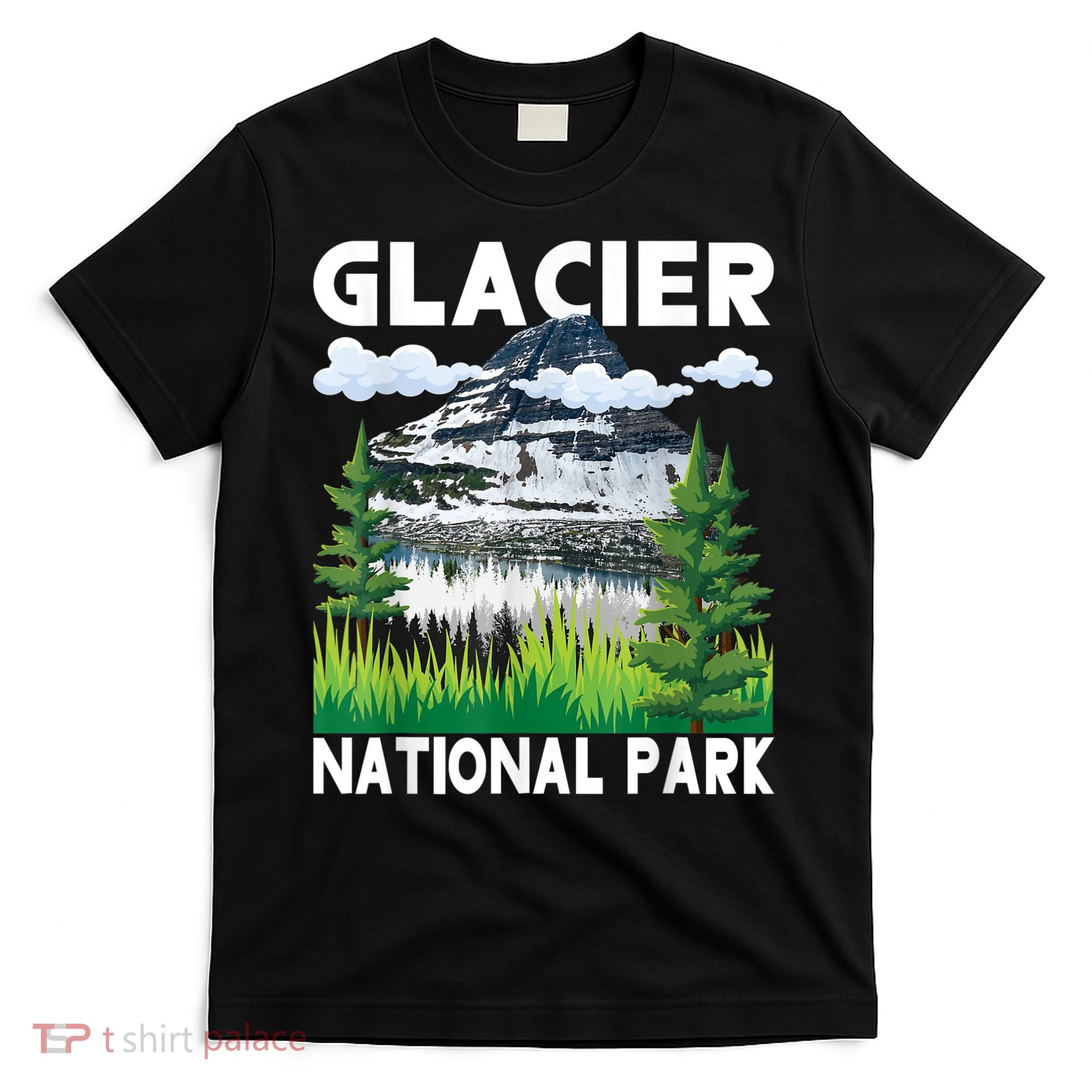 Retro Glacier National Park Hiking & Camping Lover T-Shirt