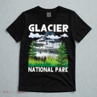 Retro Glacier National Park Hiking & Camping Lover T-Shirt thumb 5