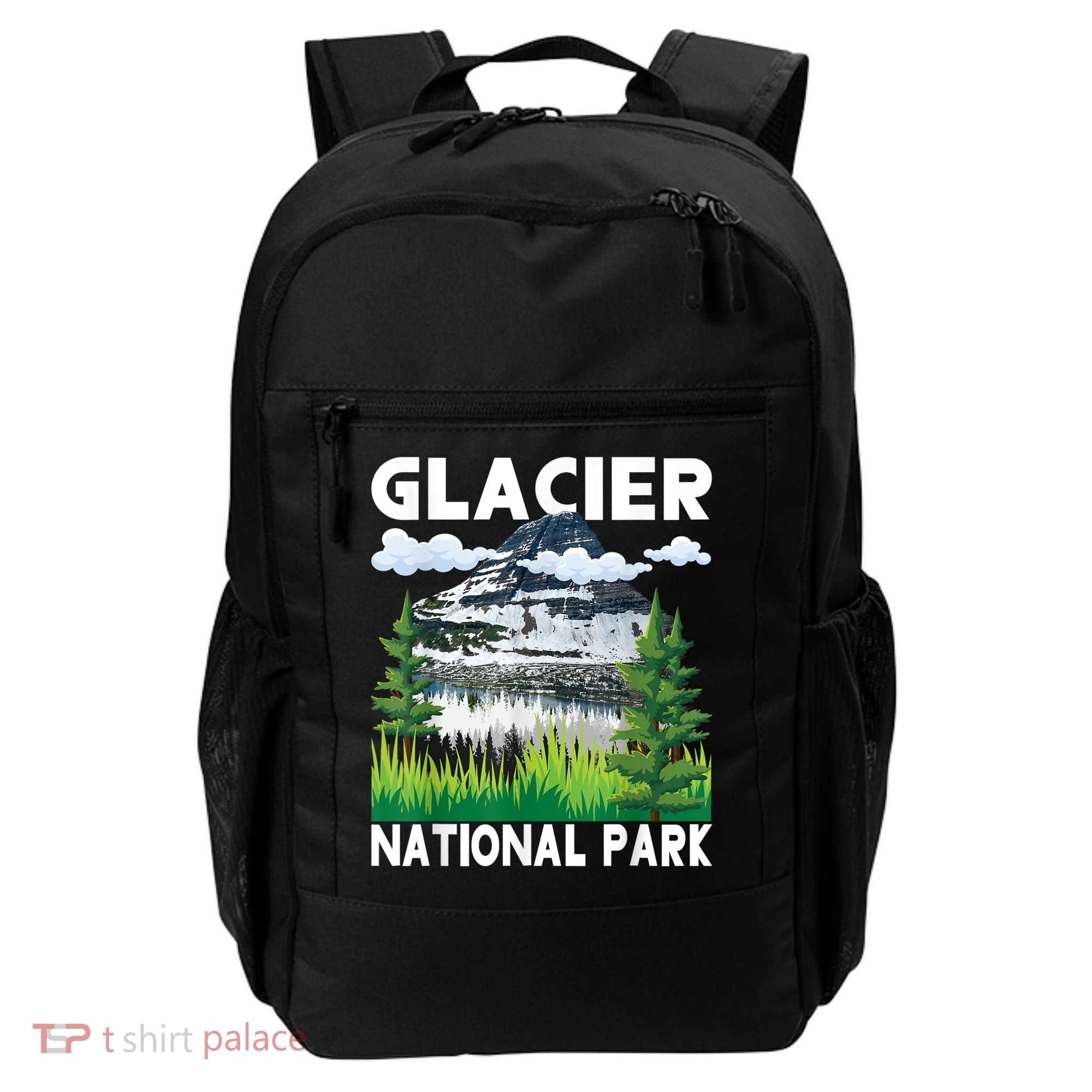 Retro Glacier National Park Hiking & Camping Lover Backpack