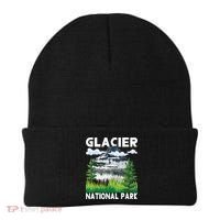 Retro Glacier National Park Hiking & Camping Lover Beanie thumb 0