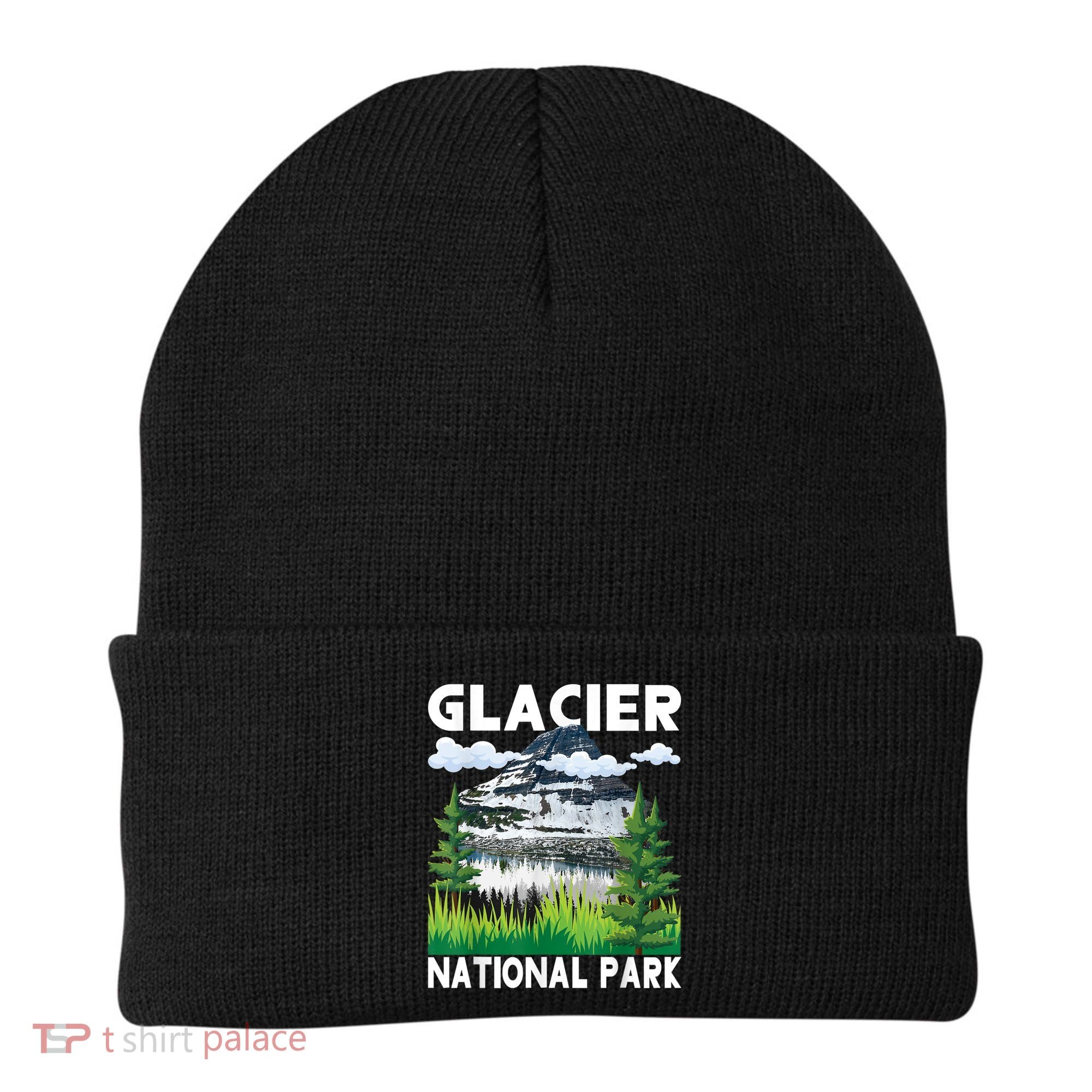 Retro Glacier National Park Hiking & Camping Lover Beanie