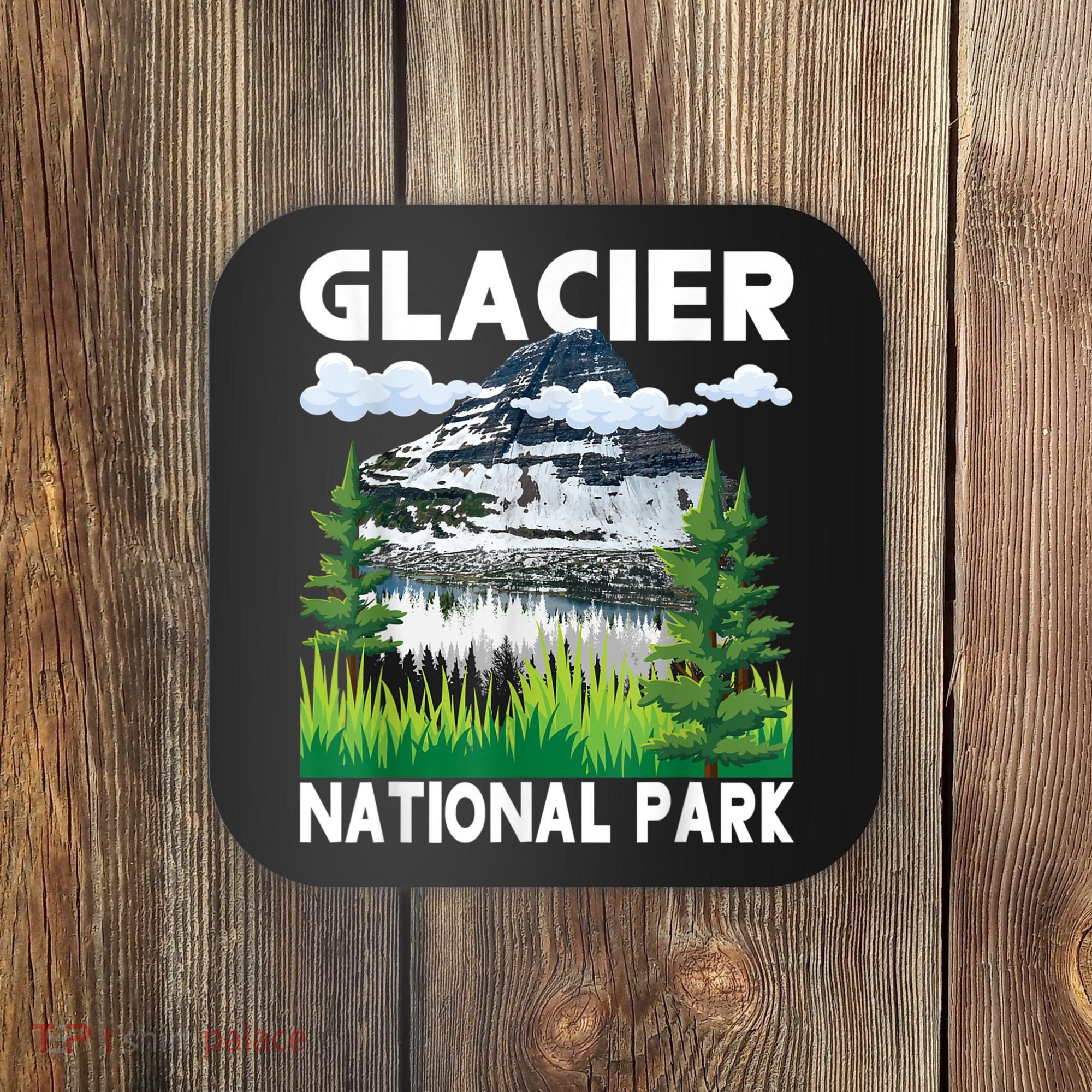 Retro Glacier National Park Hiking & Camping Lover Coaster