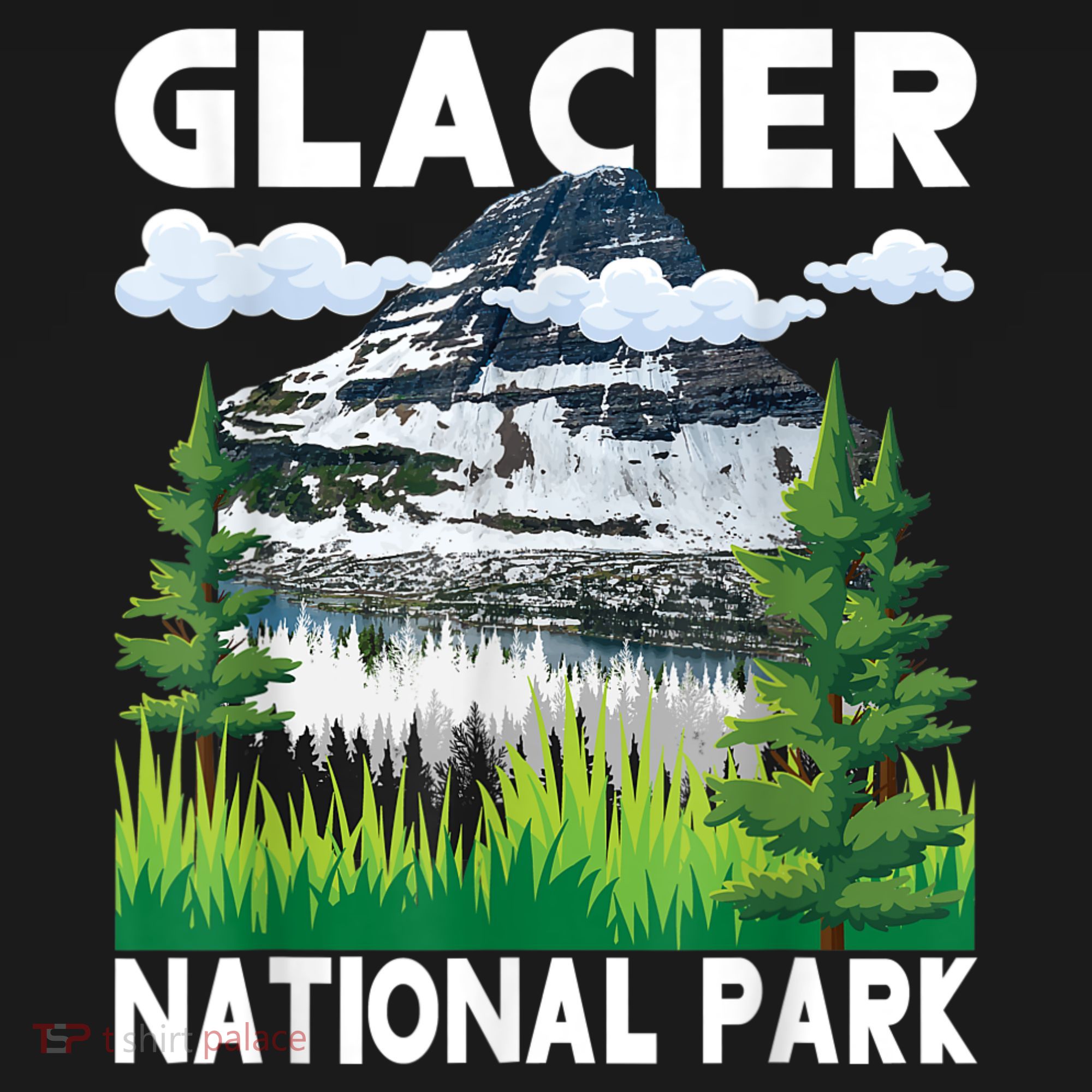 Retro Glacier National Park Hiking & Camping Lover Women's Hoodie