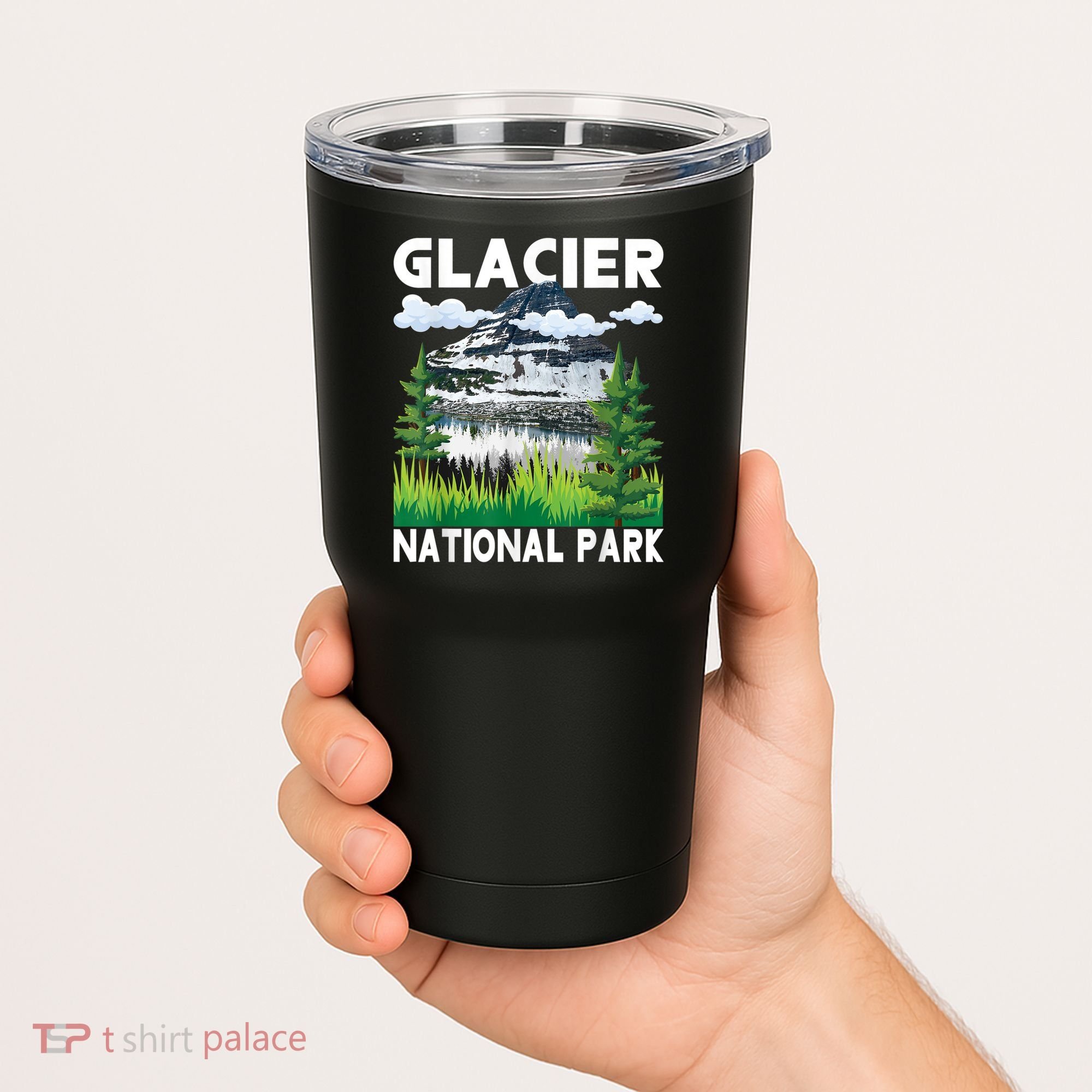 Retro Glacier National Park Hiking & Camping Lover Tumbler