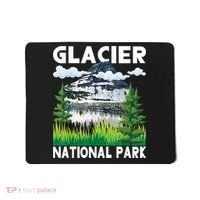 Retro Glacier National Park Hiking & Camping Lover Mousepad thumb 0