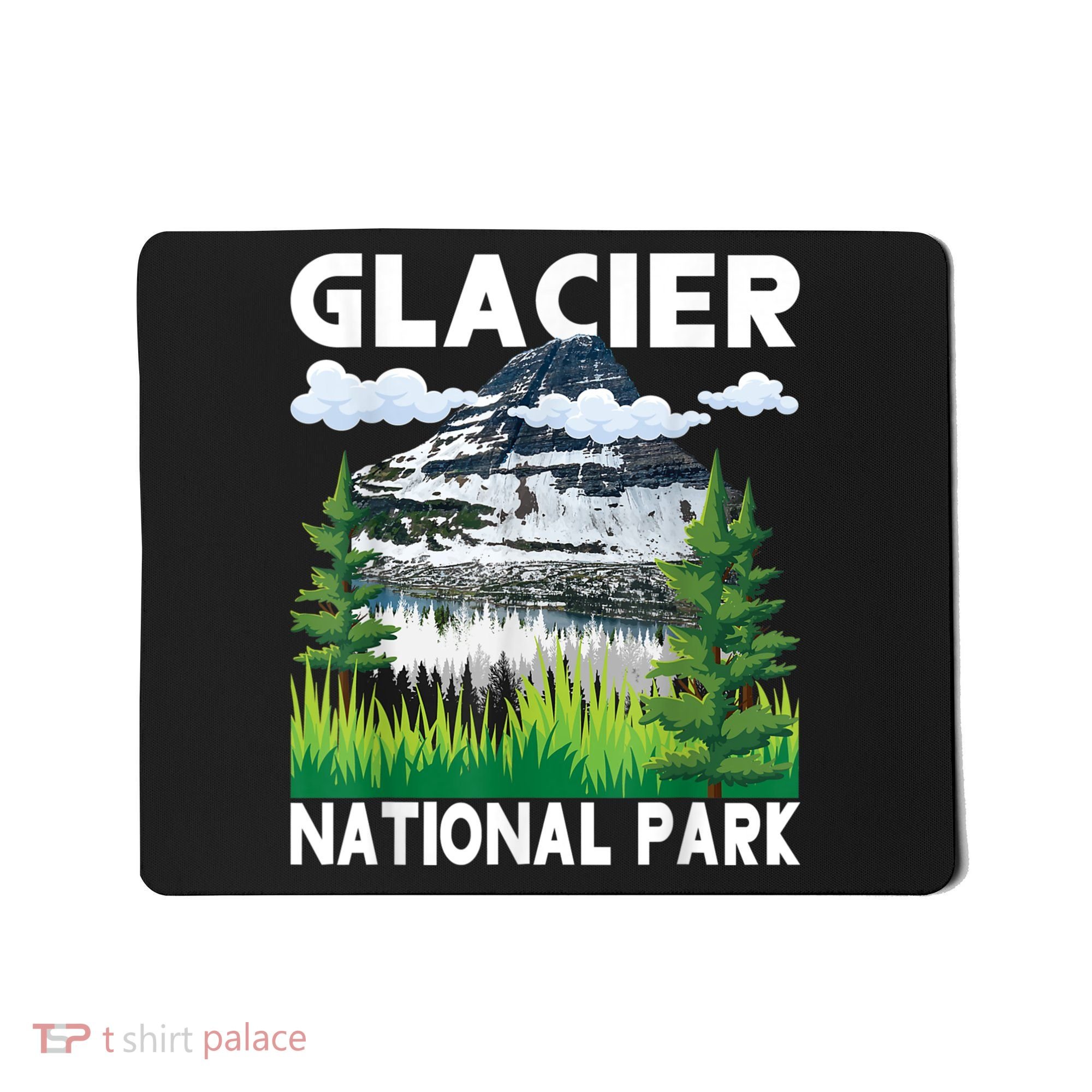 Retro Glacier National Park Hiking & Camping Lover Mousepad