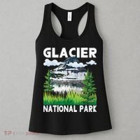 Retro Glacier National Park Hiking & Camping Lover Women's Tank Top thumb 3