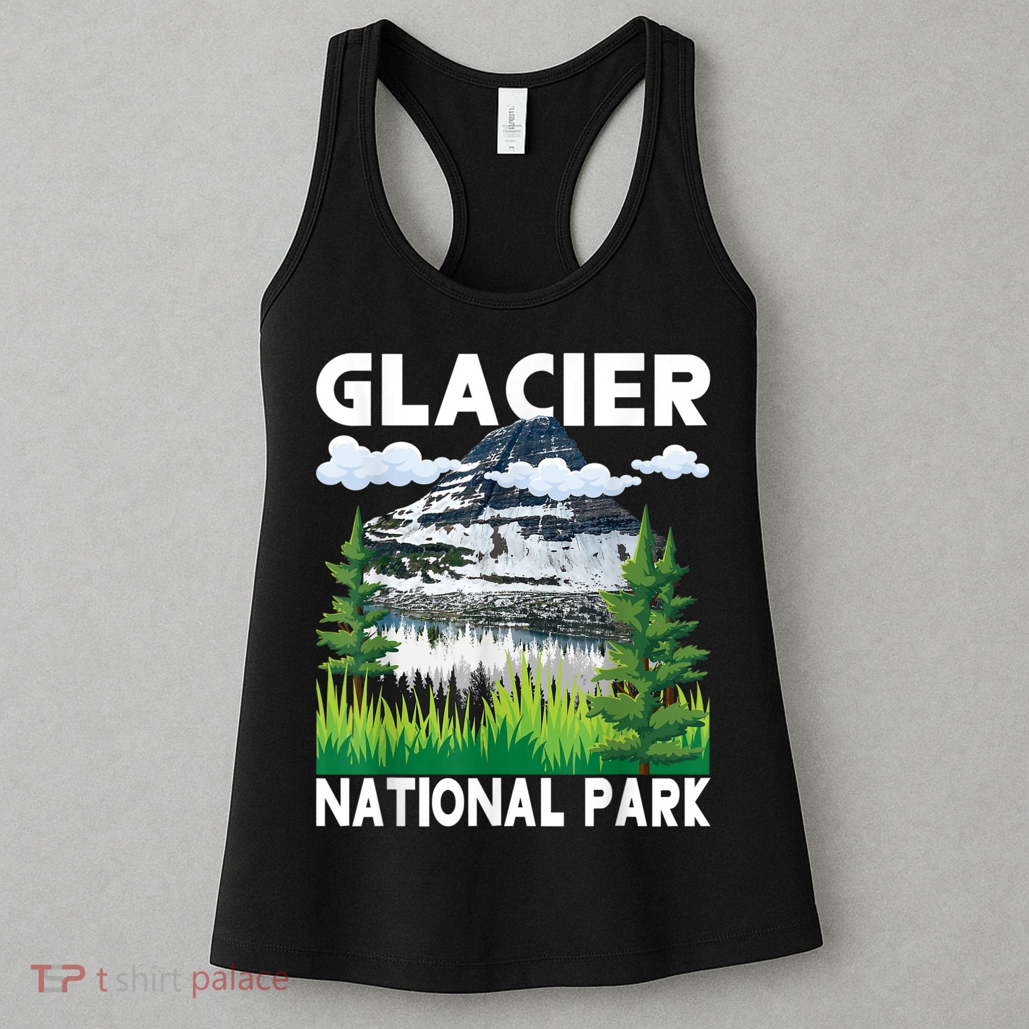 Retro Glacier National Park Hiking & Camping Lover Women's Tank Top