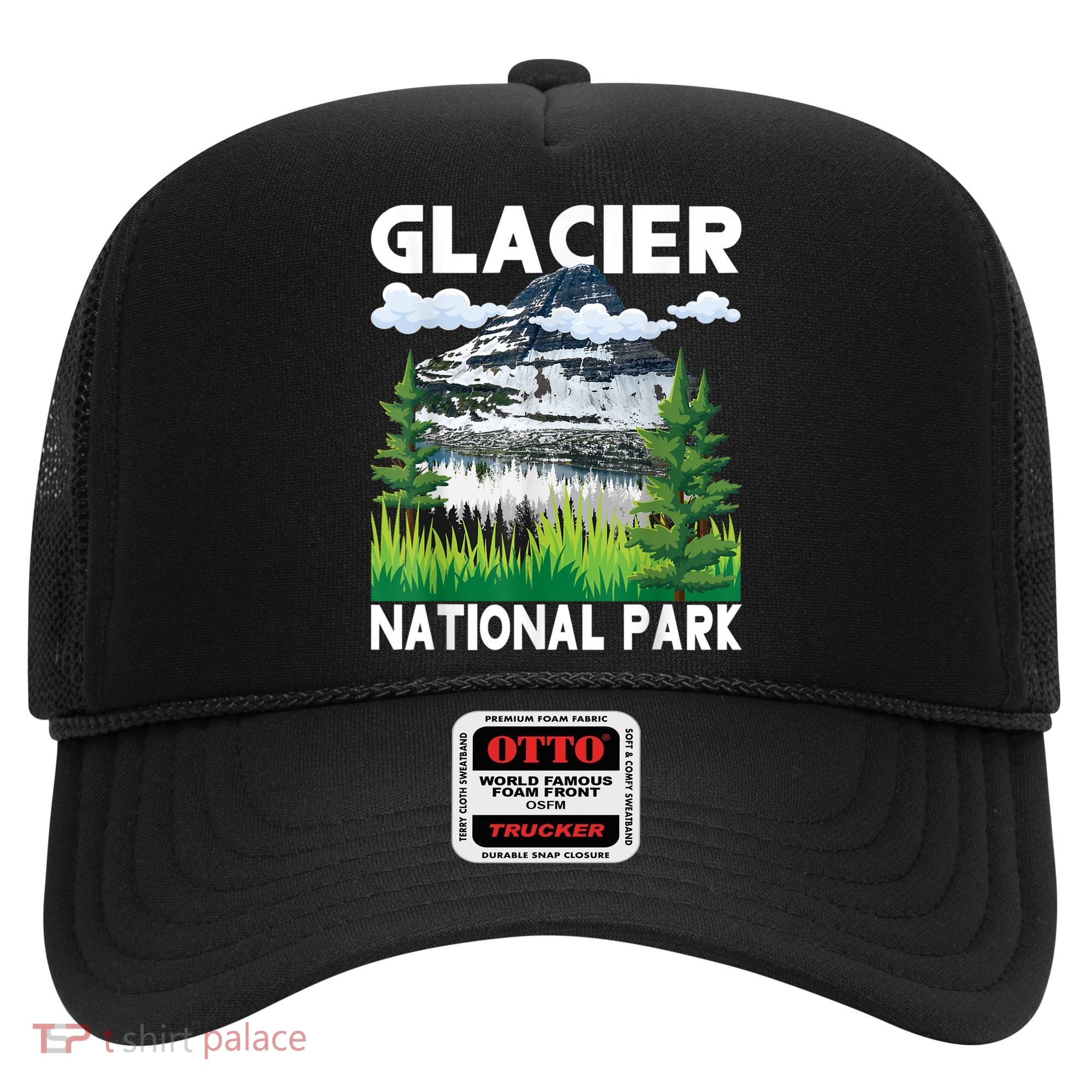 Retro Glacier National Park Hiking & Camping Lover Hat