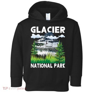 Retro Glacier National Park Hiking & Camping Lover Toddler Hoodie