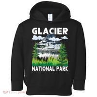 Retro Glacier National Park Hiking & Camping Lover Toddler Hoodie thumb 0