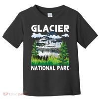 Retro Glacier National Park Hiking & Camping Lover Toddler T-Shirt thumb 0