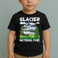 Retro Glacier National Park Hiking & Camping Lover Toddler T-Shirt thumb 2