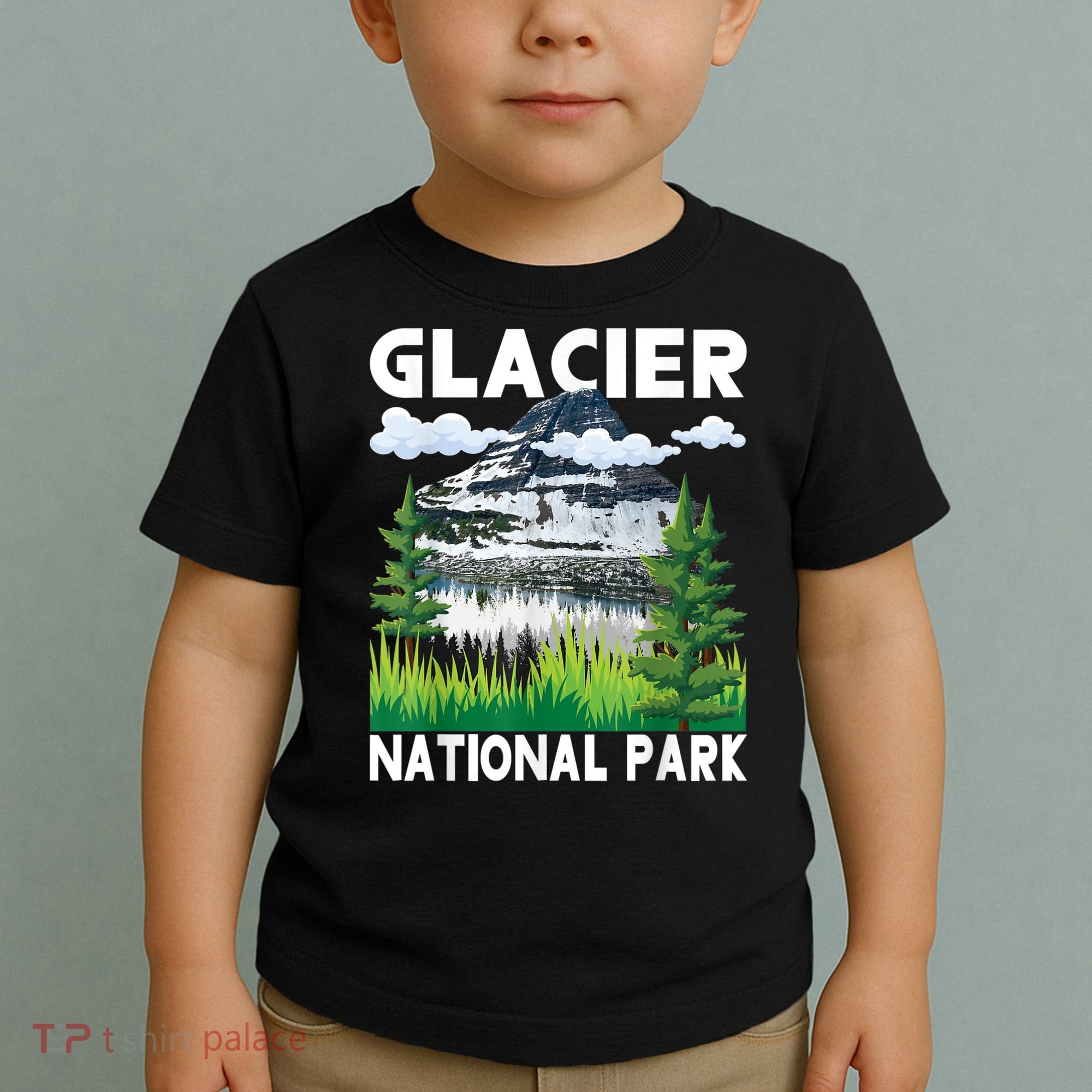 Retro Glacier National Park Hiking & Camping Lover Toddler T-Shirt