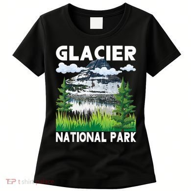 Retro Glacier National Park Hiking & Camping Lover Women's T-Shirt