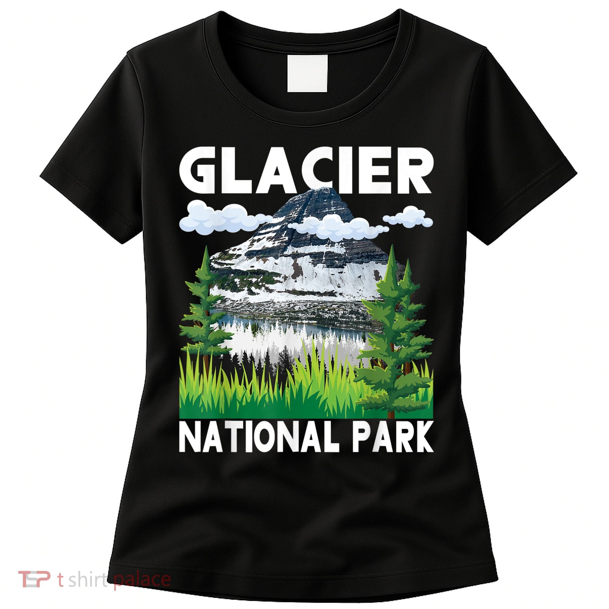 Retro Glacier National Park Hiking & Camping Lover Women's T-Shirt