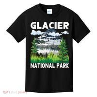 Retro Glacier National Park Hiking & Camping Lover Kids T-Shirt thumb 0