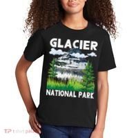 Retro Glacier National Park Hiking & Camping Lover Kids T-Shirt thumb 2