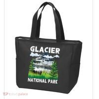 Retro Glacier National Park Hiking & Camping Lover Tote Bag thumb 3