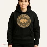 Retro Glacier National Park Montana Hiking Hoodie thumb 5
