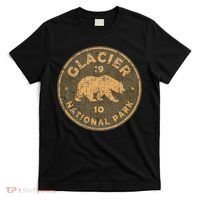 Retro Glacier National Park Montana Hiking T-Shirt thumb 0