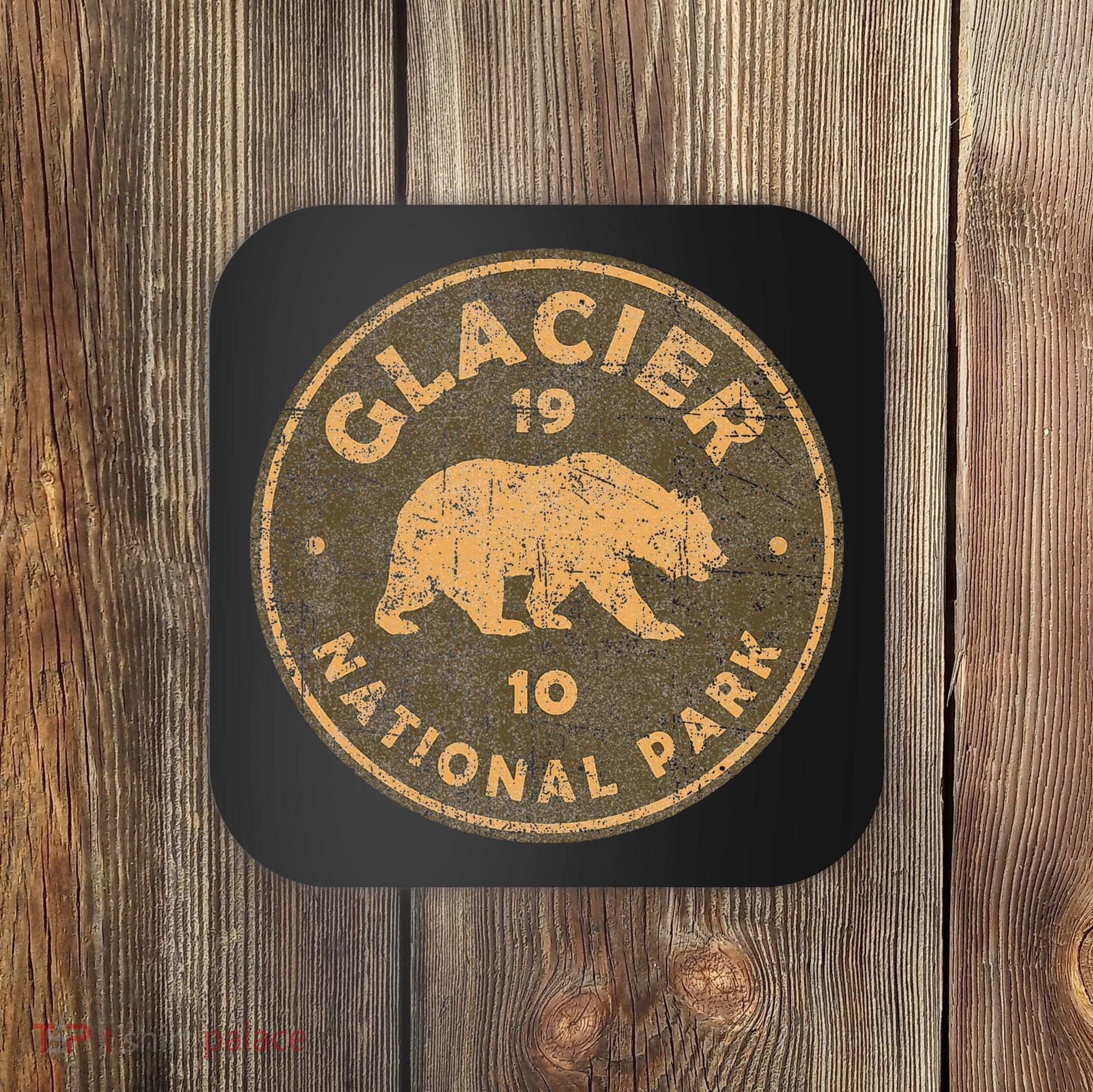 Retro Glacier National Park Montana Hiking Coaster