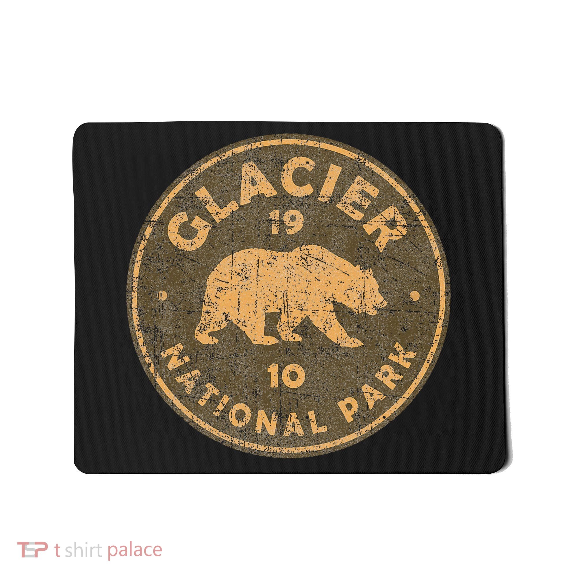 Retro Glacier National Park Montana Hiking Mousepad