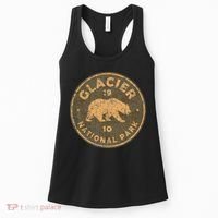 Retro Glacier National Park Montana Hiking Women's Tank Top thumb 0